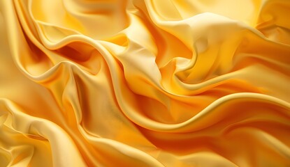 Fototapeta premium Luxury Gold Silk Fabric Texture Background. Golden Satin Cloth Drapery Abstract
