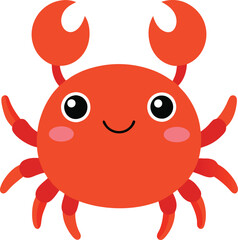 Obraz premium Cute Crab Vector Illustration
