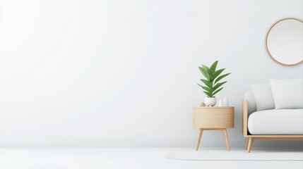 Bright Scandinavian Home Decor Concept with Minimalist Design and Airy Atmosphere