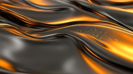 Obraz premium Luxurious black and orange abstract background with elegant gold accents for modern designs