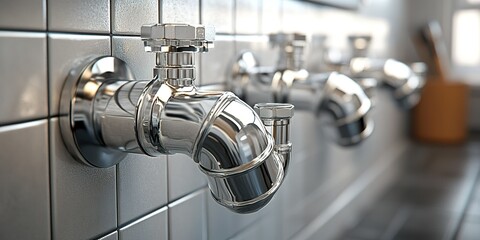 Modern plumbing fixtures in a well-designed kitchen with bright natural light