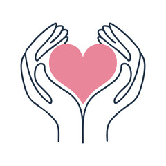 Charity icon,Celebrate love, unity, and kindness with elegant vector illustrations—perfect for weddings, charities, and heartfelt moments. Download now for creative projects that inspire connection