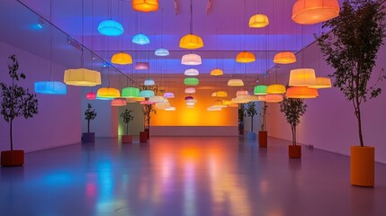 Obraz premium Chromatic Illumination: An Immersive Light Installation