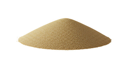 Construction sand pile isolated on white background  
