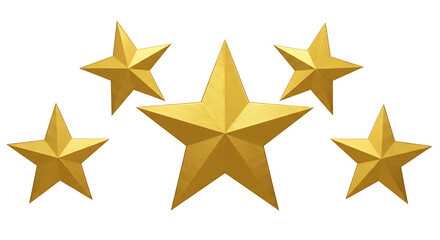 golden stars isolated on white