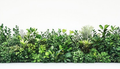 Obraz premium Lush Green Plants and Foliage Displayed for Creative Background Use