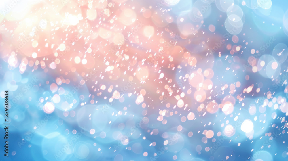 Poster soft bokeh background with pastel colors creating dreamy atmosphere