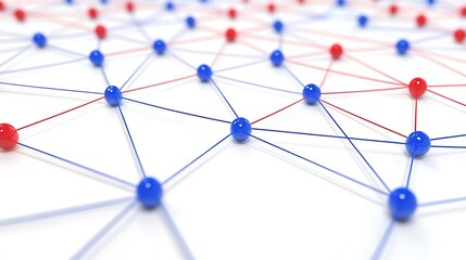 Network nodes with connections. Concepts and design