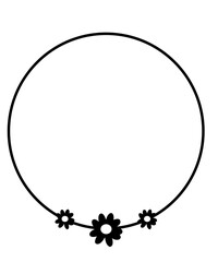 Circle clip art design on plain white transparent isolated background for card, shirt, hoodie, sweatshirt, apparel, tag, mug, icon, poster or badge