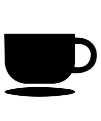 Coffee clip art design on plain white transparent isolated background for card, shirt, hoodie, sweatshirt, apparel, card, tag, mug, icon, poster or badge