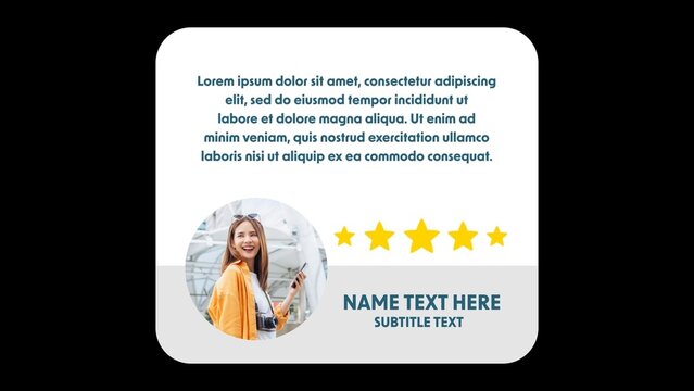 Professional Review Customer Testimonial with Rating & Image