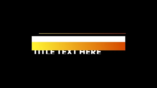 Modern Simple Lower Third Animation