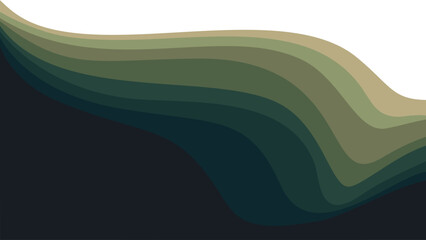 abstract olive green wave gradient contour pattern background vector illustration good for wallpaper, backdrop, background, web banner, and design template