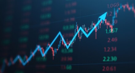 Financial Market Growth Upward Trending Stock Market Chart Analysis