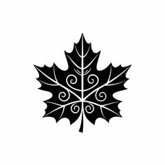 creative silhouette Maple Leaf icon victor illustration

