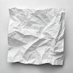 Crumpled White Paper Mockup with Blank Space for Design  