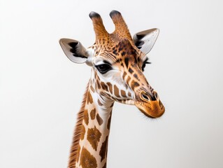Obraz premium Stunning Close Up Portrait of a Graceful Giraffe in Detailed Shot
