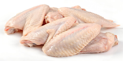Raw chicken wings. Fresh halal chicken wings. Chicken wings.