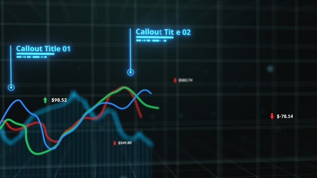 Stock Trading Animated Graph Title Template