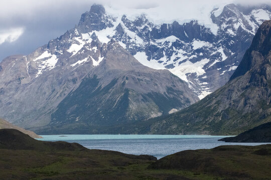 Patagonia mountains with snow