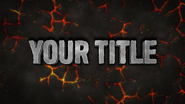 Stone Text on Lava Magma Epic Title Intro