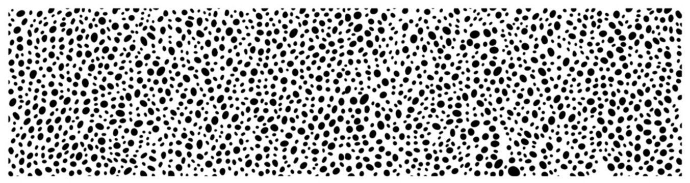 seamless dalmatian style dot pattern in minimalist black shape design with vector finish