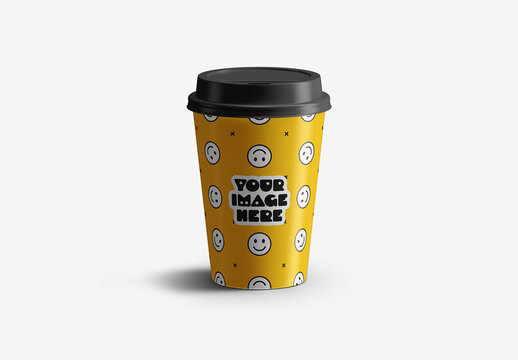 Takeaway Paper Cup With Lid Mockup