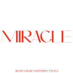 Creative sans serif alphabet ligature display font vector. Modern typography style illustration