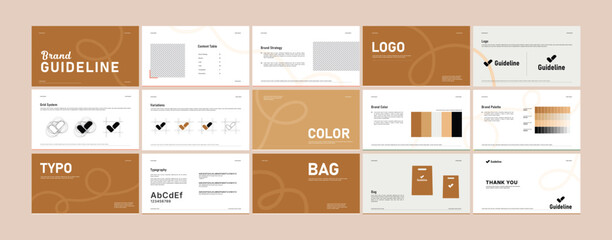 Complete Brand Identity Guidelines Template, Professional Logo Presentation, Modern Brand Guidelines Template	