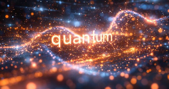 Dynamic visual representation showcases quantum principles, including superposition and entanglement, highlighting advancements in computation and neural network optimization techniques.