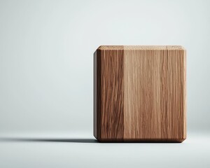 Smart wooden cube with embedded NFC technology for quick device pairing, futuristic and functional