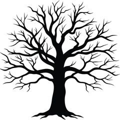Obraz premium vector tree silhouette