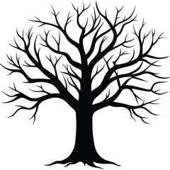 Obraz premium tree silhouette vector