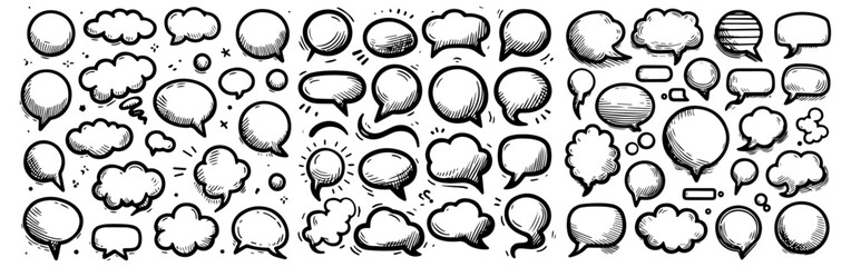 comic style dialogue bubbles with dynamic shapes