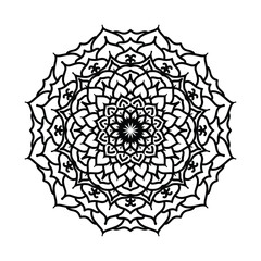 Vector line art minimal mandala design illustration for decoration