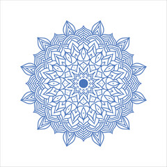 Vector line art minimal mandala design illustration for decoration