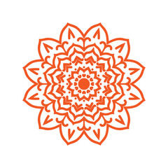 Vector line art minimal mandala design illustration for decoration