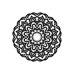 Vector line art minimal mandala design illustration for decoration