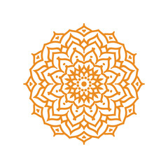Vector line art minimal mandala design illustration for decoration
