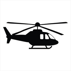 Helicopter Silhouette Vector Art Design