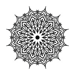Vector line art minimal mandala design illustration for decoration