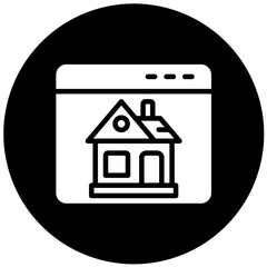 Vector Design House Website Icon Style