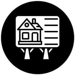Vector Design House Billboard Icon Style