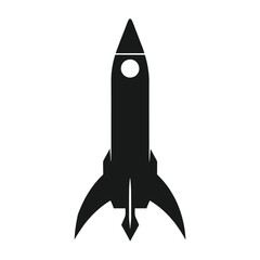 space rocket silhouette vector illustration