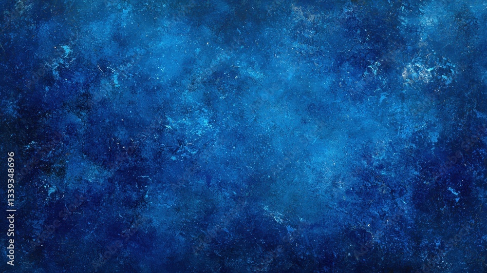 Poster a rich abstract texture with deep blue tones, depicting a sense of depth and movement. the surface f