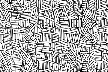 abstract geometric rectangles pattern vector silhouette shape black outline