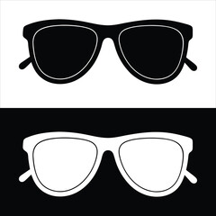 Stylish Sunglass Silhouette Vector Art