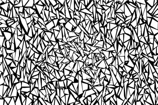 abstract geometric shards black and white pattern