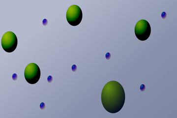 Abstract background with green circles and light gray gradient