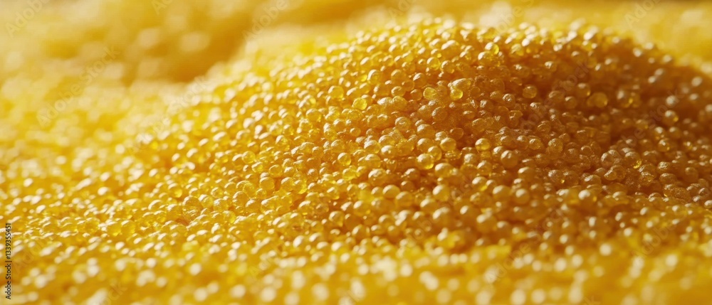 Poster golden pearls cascade in shimmering abundance a luxurious texture of vibrant beads creating a captiv